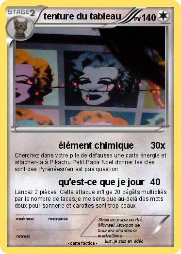 Pokemon tenture du tableau