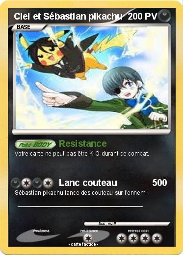 Pokemon Ciel et Sébastian pikachu