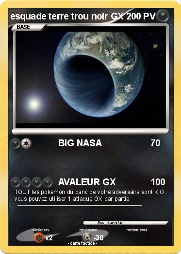 Pokemon esquade terre trou noir GX