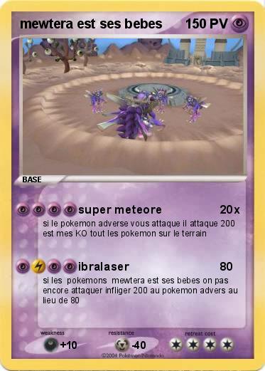 Pokemon mewtera est ses bebes