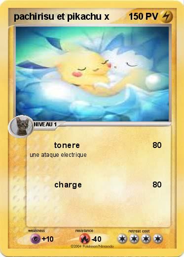 Pokemon pachirisu et pikachu x