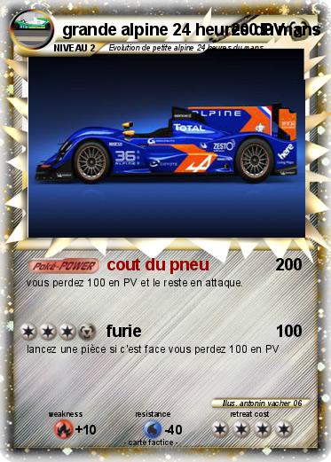 Pokemon grande alpine 24 heures du mans