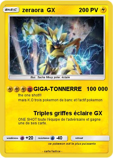 Pokemon zeraora  GX