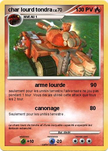 Pokemon char lourd tondra