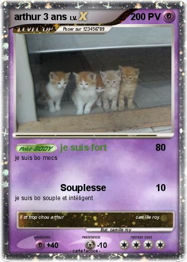 Pokemon arthur 3 ans