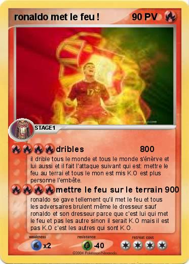 Pokemon ronaldo met le feu !
