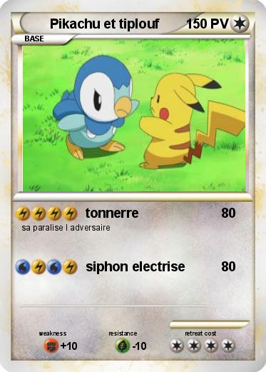 Pokemon Pikachu et tiplouf
