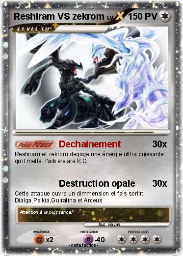 Pokemon Reshiram VS zekrom