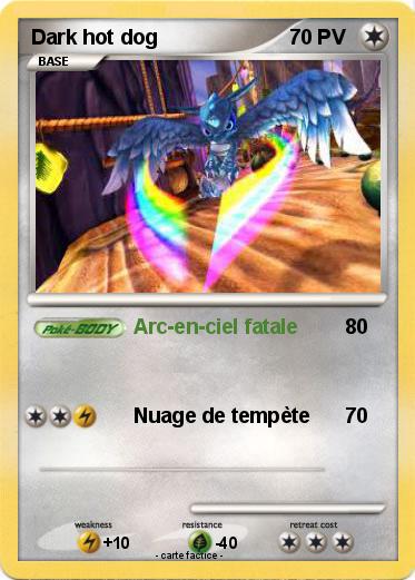Pokemon Dark hot dog