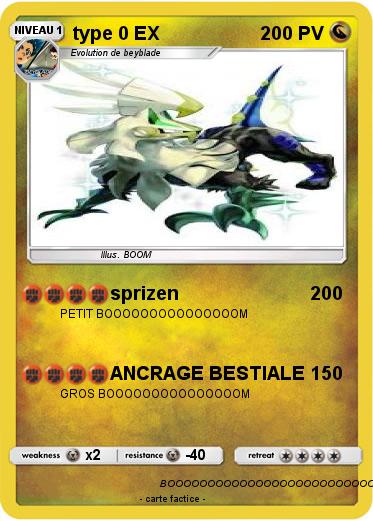 Pokemon type 0 EX