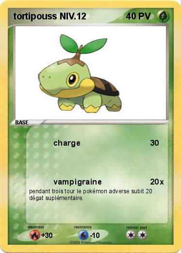 Pokemon tortipouss NIV.12