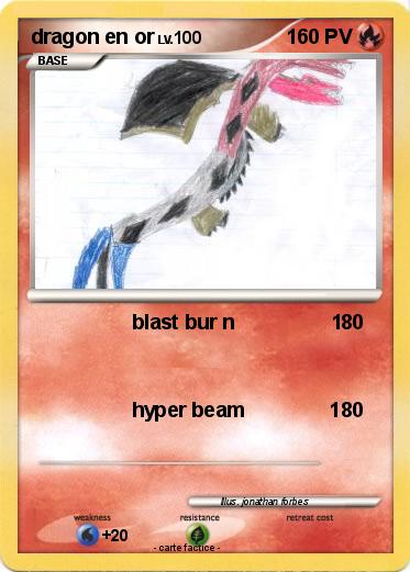 Pokemon dragon en or