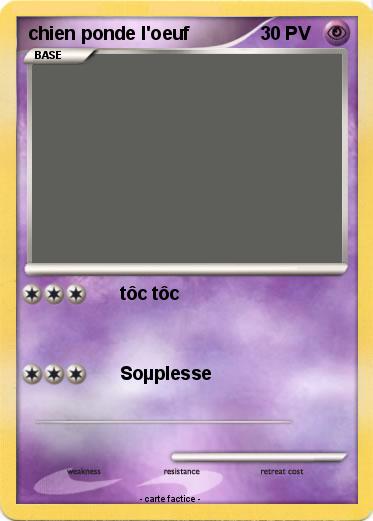 Pokemon chien ponde l'oeuf