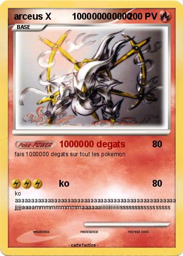 Pokemon arceus X        100000000000