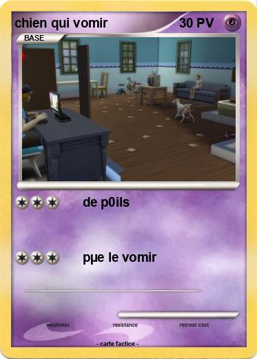Pokemon chien qui vomir