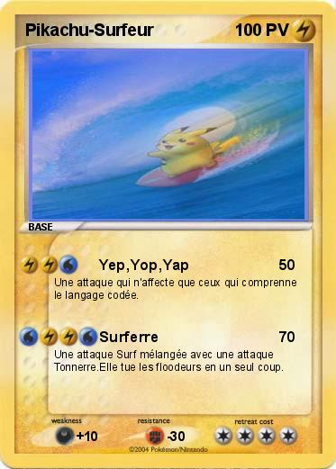 Pokemon Pikachu-Surfeur