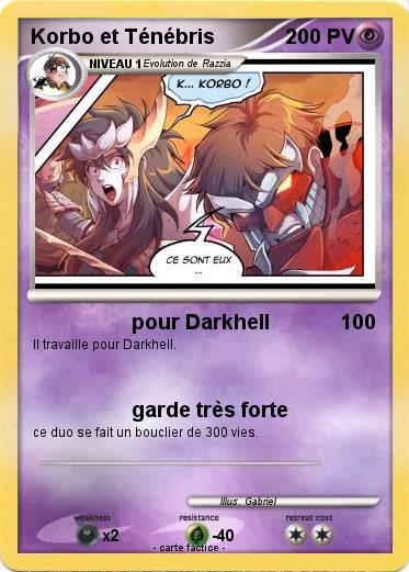 Pokemon Korbo et Ténébris