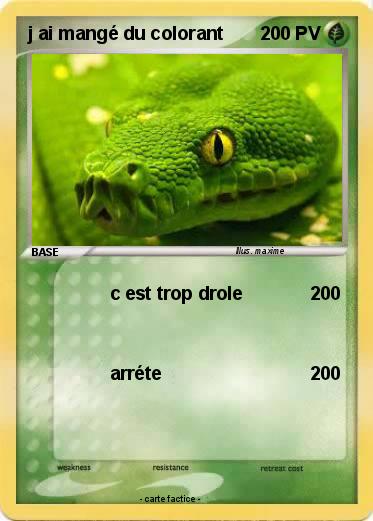 Pokemon j ai mangé du colorant