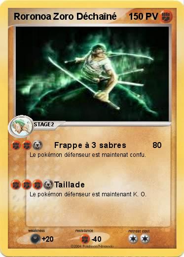 Pokemon Roronoa Zoro Déchaîné