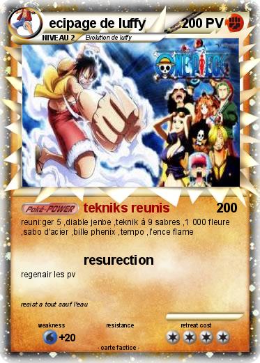 Pokemon ecipage de luffy