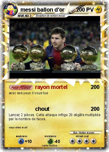 Pokemon messi ballon d'or