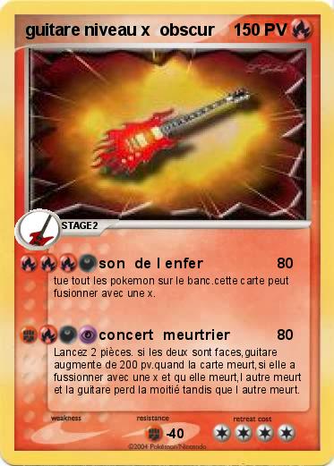 Pokemon guitare niveau x  obscur