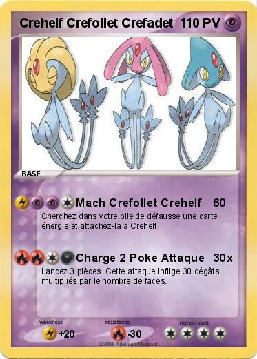 Pokemon Crehelf Crefollet Crefadet