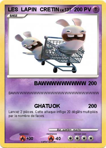 Pokemon LES  LAPIN  CRETIN