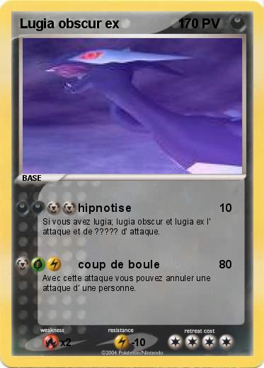 Pokemon Lugia obscur ex                1