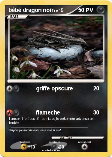 Pokemon bébé dragon noir