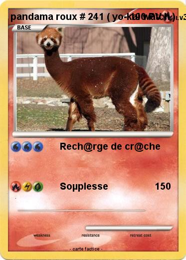 Pokemon pandama roux # 241 ( yo-kai watch )