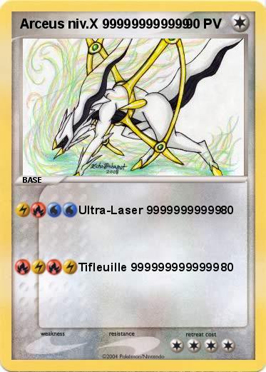 Pokemon Arceus niv.X 999999999999