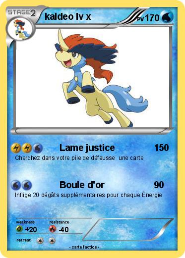 Pokemon kaldeo lv x