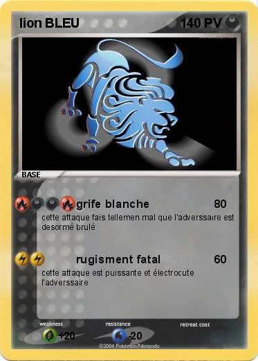 Pokemon lion BLEU