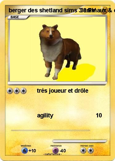 Pokemon berger des shetland sims 3 animaux & cie ( dogzer )