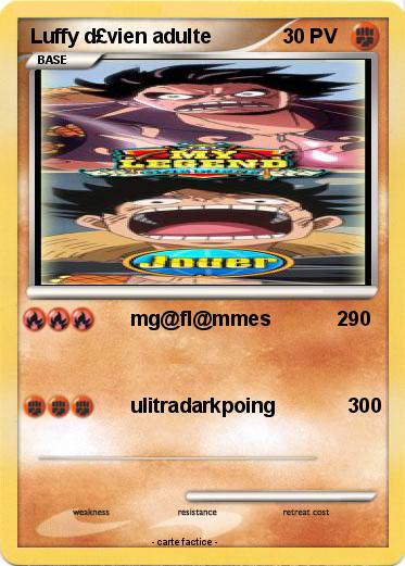 Pokemon Luffy d£vien adulte