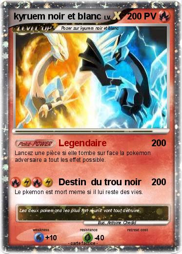 Pokemon kyruem noir et blanc