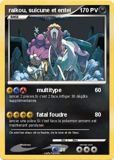 Pokemon raikou, suicune et entei