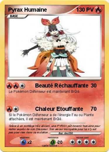 Pokemon Pyrax Humaine