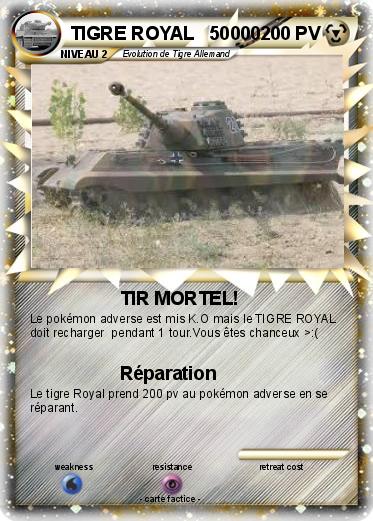 Pokemon TIGRE ROYAL   50000