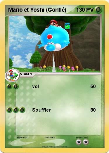 Pokemon Mario et Yoshi (Gonflé)