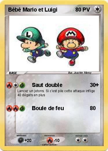 Pokemon Bébé Mario et Luigi
