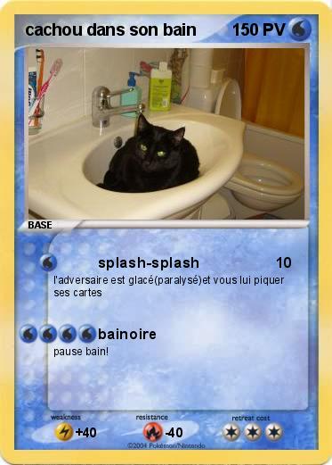 Pokemon cachou dans son bain