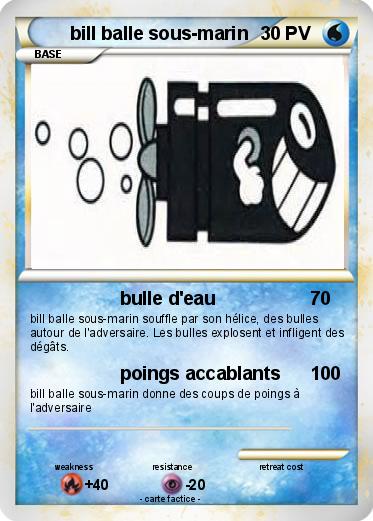 Pokemon bill balle sous-marin