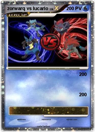 Pokemon zorwarq vs lucario