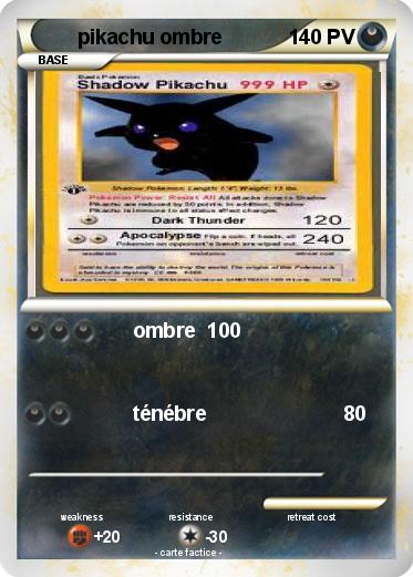 Pokemon pikachu ombre