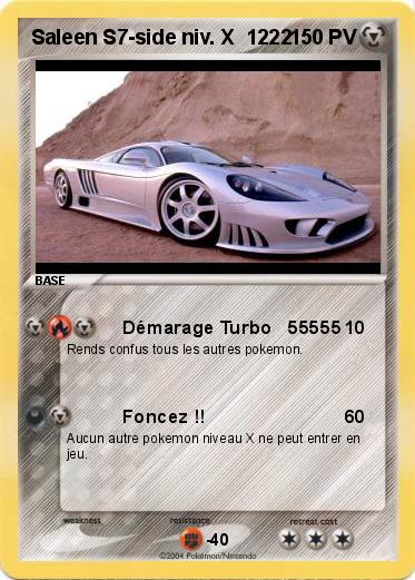 Pokemon Saleen S7-side niv. X  1222                  