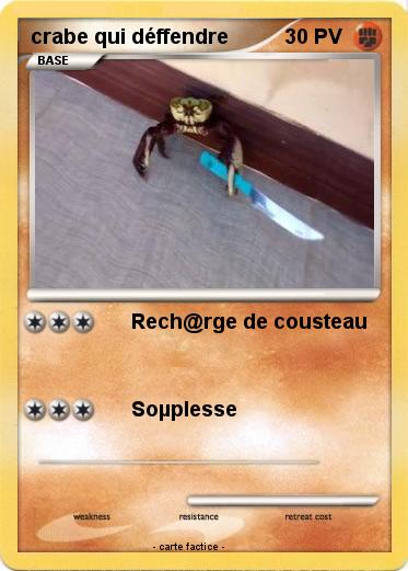 Pokemon crabe qui déffendre