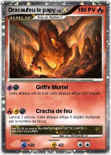 Pokemon Dracaufeu le papy