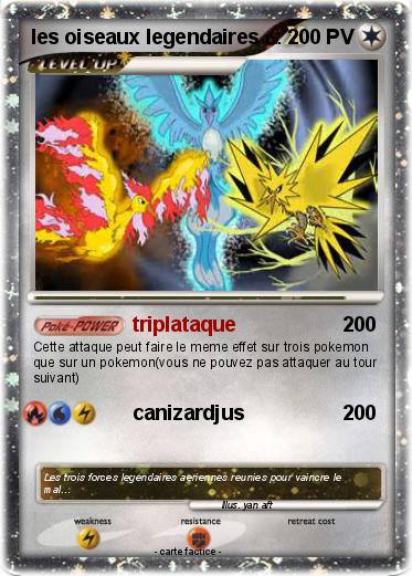 Pokemon les oiseaux legendaires